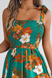 Smocked Floral Tie Shoulder Cami Dress