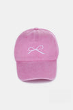 Bow Washed Cotton Cap *Multiple Color Options*