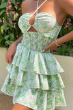 Floral Cutout Mini Dress *Multiple Color Options*