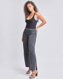 Dream High-Rise 90s Straight Side-Slit Jean