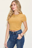 Ribbed Round Cropped Tee *Multiple Color Options*
