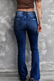 Distressed  Denim Flare Jeans *Multiple Color Options*
