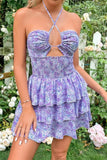 Floral Cutout Mini Dress *Multiple Color Options*