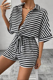 Tie Waist Striped Romper *Multiple Color Options*
