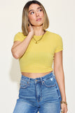 Ribbed Round Cropped Tee *Multiple Color Options*