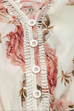 Printed Ruffled Hem Sleeveless Dress