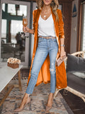 Always Perfect Long Sleeve Velvet Duster