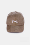 Bow Washed Cotton Cap *Multiple Color Options*