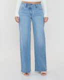 Bella Asymmetrical Relaxed Rise Wide Leg Jeans