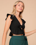 Midnight Breeze Airflow Tie-Front Top
