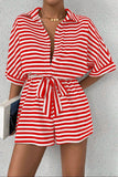 Tie Waist Striped Romper *Multiple Color Options*