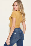Ribbed Round Cropped Tee *Multiple Color Options*