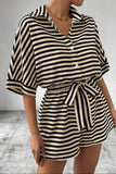 Tie Waist Striped Romper *Multiple Color Options*