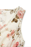 Printed Ruffled Hem Sleeveless Dress
