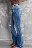 Distressed  Denim Flare Jeans *Multiple Color Options*