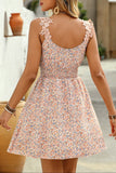 Lace Detail Wide Strap Mini Dress