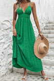 Crisscross Back Smocked Maxi Cami Dress