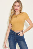 Ribbed Round Cropped Tee *Multiple Color Options*
