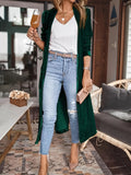 Always Perfect Long Sleeve Velvet Duster