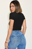 Ribbed Round Cropped Tee *Multiple Color Options*