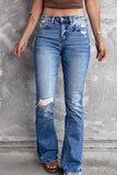 Distressed  Denim Flare Jeans *Multiple Color Options*