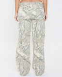 Britney Camo Printed Low Rise Wide Leg Jeans