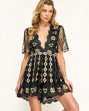 Gilded Romance Embroidered Romper