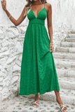 Crisscross Back Smocked Maxi Cami Dress