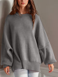 Side Slit Long Sleeve Sweater *Multiple Color Options*