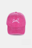 Bow Washed Cotton Cap *Multiple Color Options*