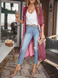 Always Perfect Long Sleeve Velvet Duster