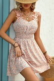 Lace Detail Wide Strap Mini Dress