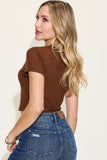 Ribbed Round Cropped Tee *Multiple Color Options*