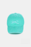 Bow Washed Cotton Cap *Multiple Color Options*