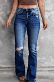 Distressed  Denim Flare Jeans *Multiple Color Options*