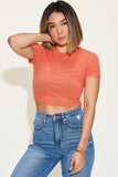 Ribbed Round Cropped Tee *Multiple Color Options*