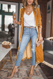 Always Perfect Long Sleeve Velvet Duster