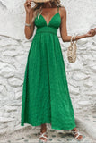 Crisscross Back Smocked Maxi Cami Dress
