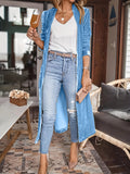 Always Perfect Long Sleeve Velvet Duster