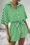 Tie Waist Striped Romper *Multiple Color Options*