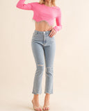 Studded Rhinestone Denim Jeans