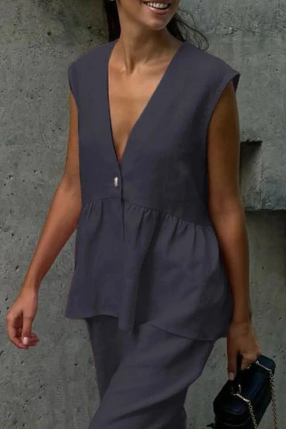 V-Neck Vest and Pants Set *Multiple Color Options*