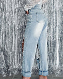 Celeste Rhinestone Chain Jeans