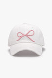 Bow Embroidered Baseball Cap *Multiple Color Options*