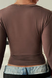 V-Neck Long Sleeve Fitted Shirt *Multiple Color Options*