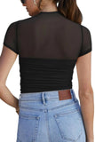 Mesh Short Sleeve Top *Multiple Color Options*