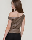 Downtown Darling Faux Leather Top