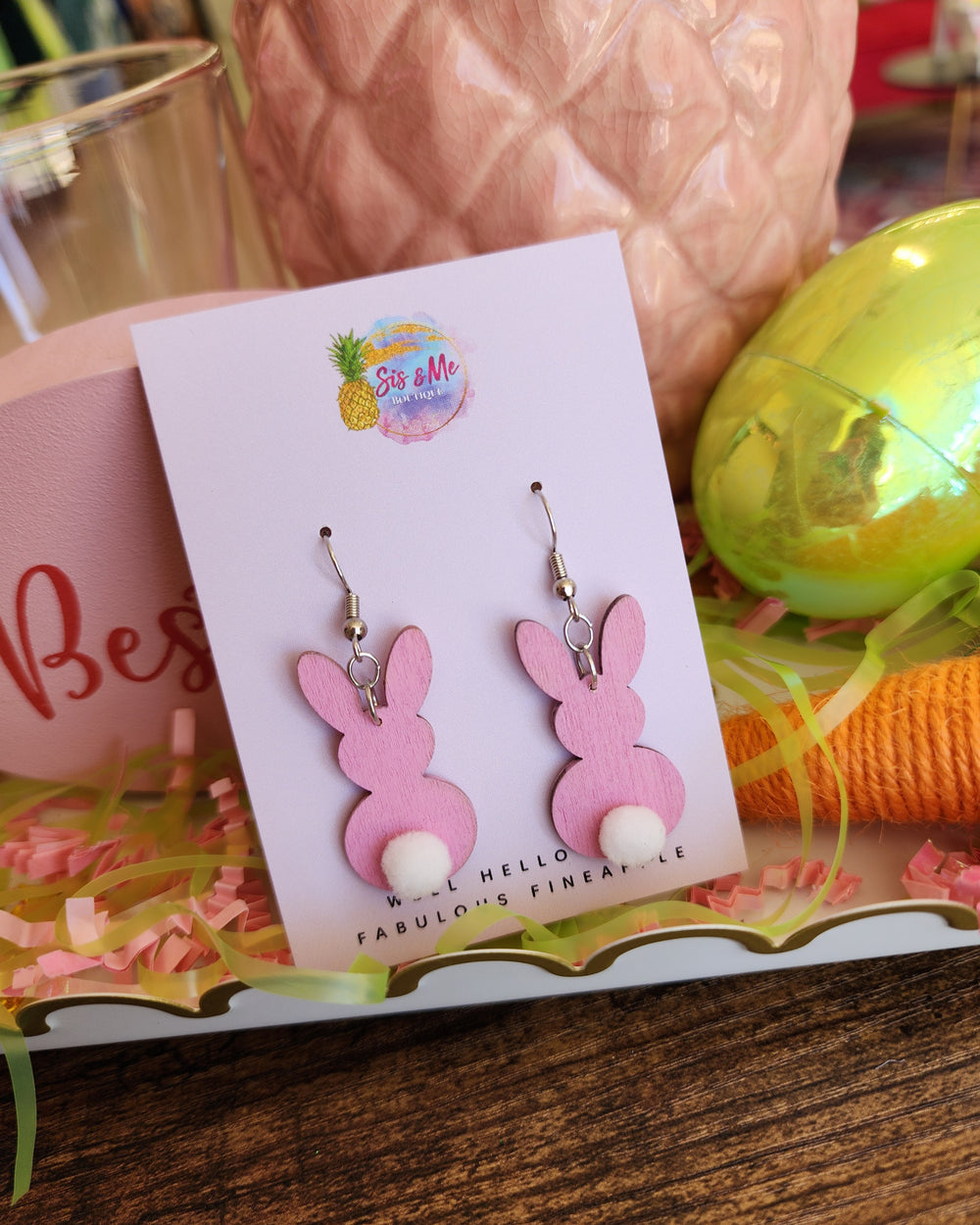Bunny Love Earrings In Pink