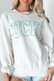 LUCKY Graphic Round Neck Long Sleeve Shirt