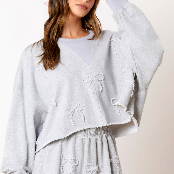 melt the lady garter cropped sweat